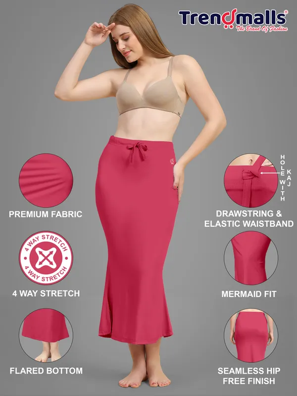 Pink_Solid_Fitted_Midi_Skirt_for_Women