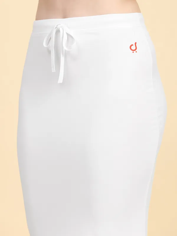 White_Drawstring_Mermaid_Skirt_for_Women