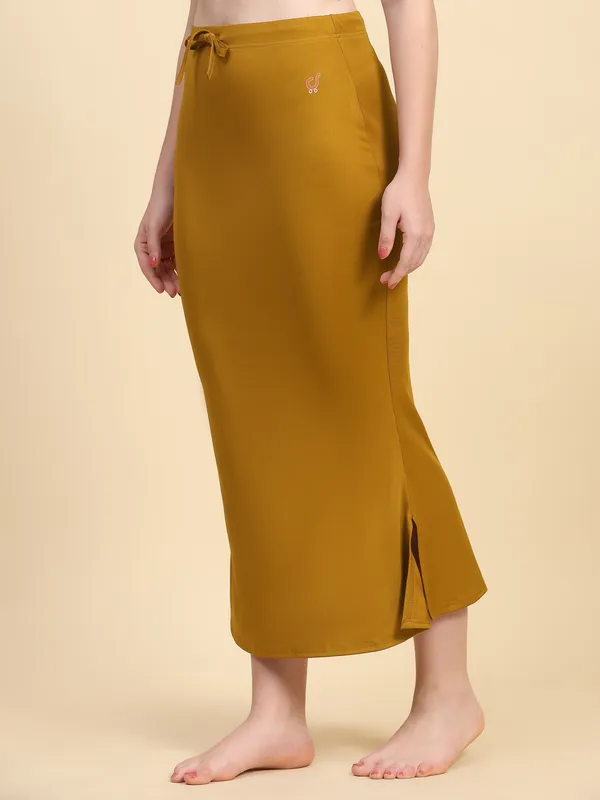 Mustard_Solid_Drawstring_Midi_Skirt_for_Women