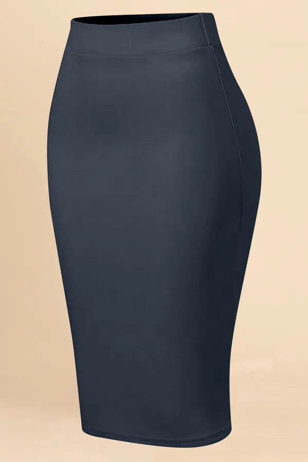 Grey_Lycra_Pencil_Skirt_�_High_Waist_Bodycon_Fit,_Stretchable_&_Sleek_Midi_Skirt