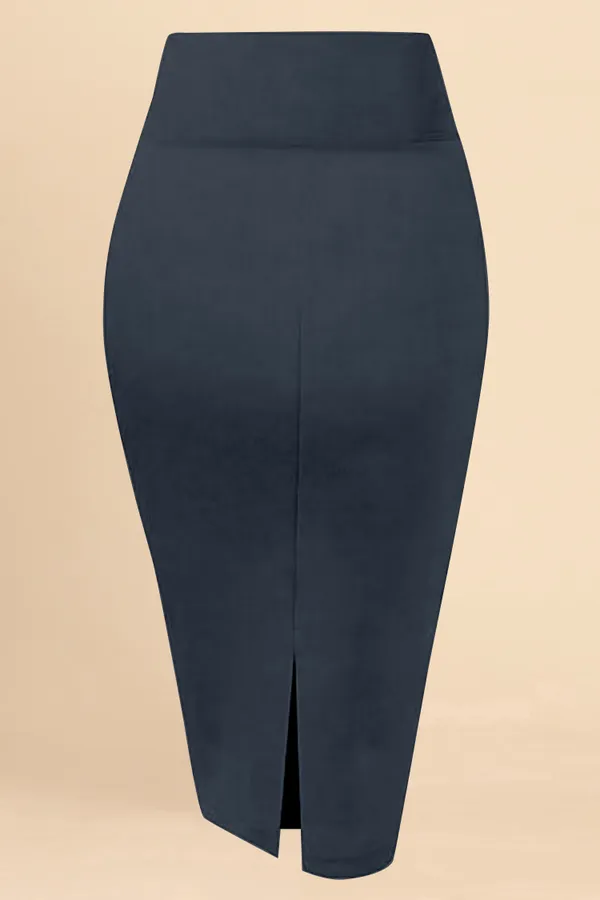 Grey_Lycra_Pencil_Skirt_�_High_Waist_Bodycon_Fit,_Stretchable_&_Sleek_Midi_Skirt
