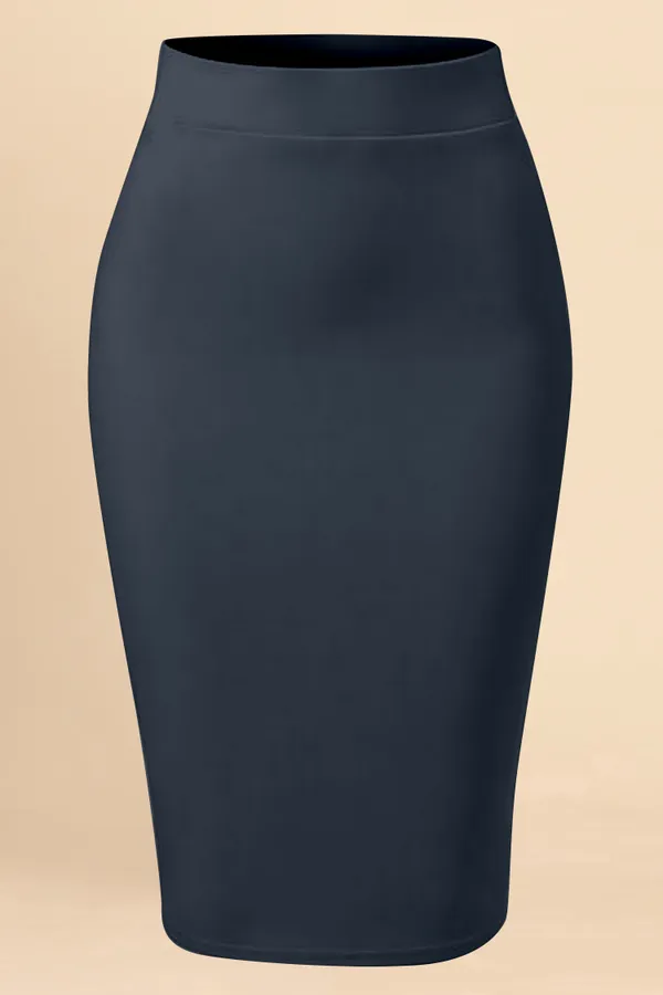 Grey_Lycra_Pencil_Skirt_�_High_Waist_Bodycon_Fit,_Stretchable_&_Sleek_Midi_Skirt
