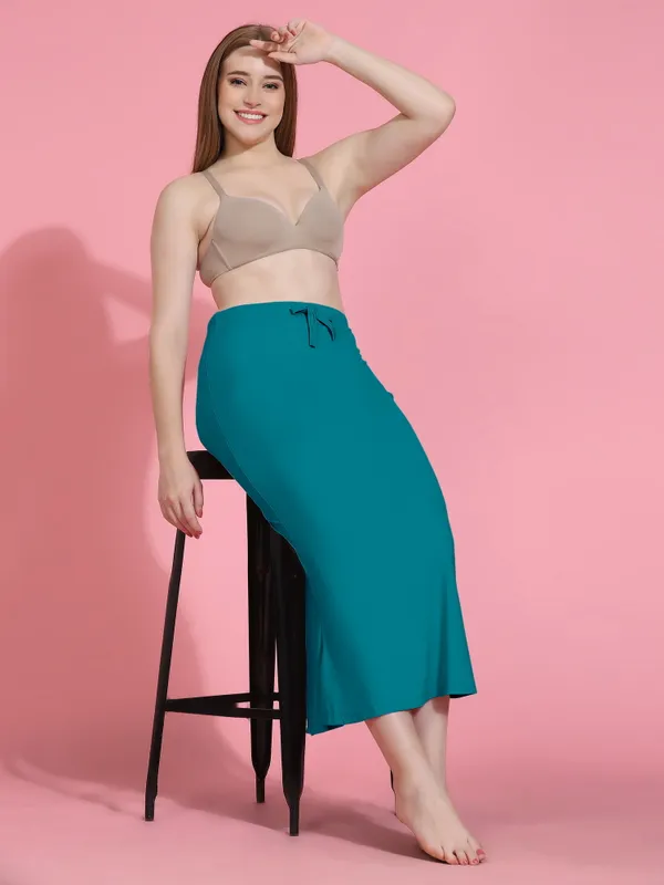 Teal_Mermaid_Midi_Skirt_for_Women