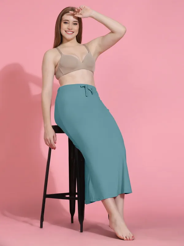 Teal_Mermaid_Midi_Skirt_for_Women