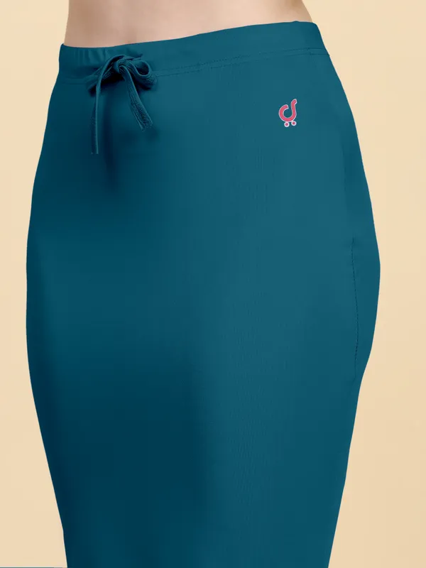 Teal_Stretch_Fit_And_Flare_Skirt_for_Women