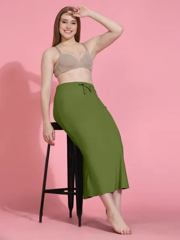 Olive_Green_Drawstring_Mermaid_Midi_Skirt_for_Women