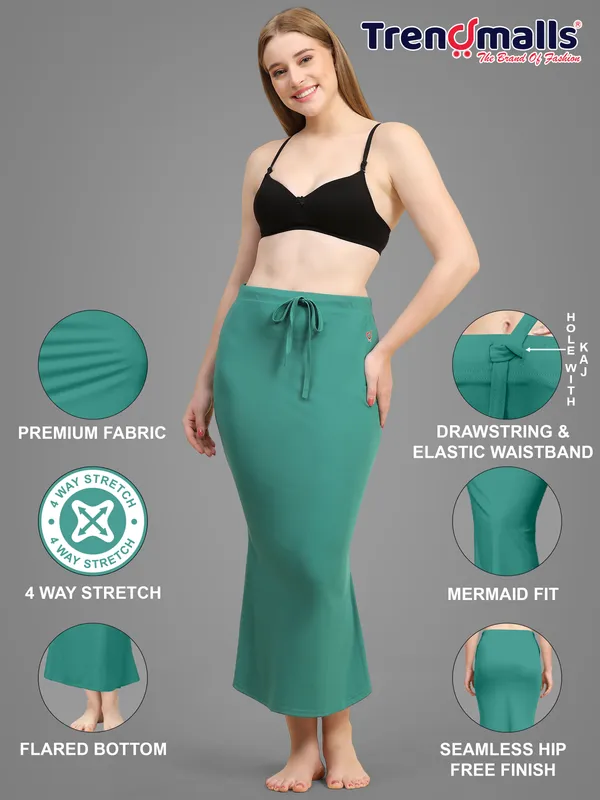 Teal_Stretch_Mermaid_Skirt_for_Women