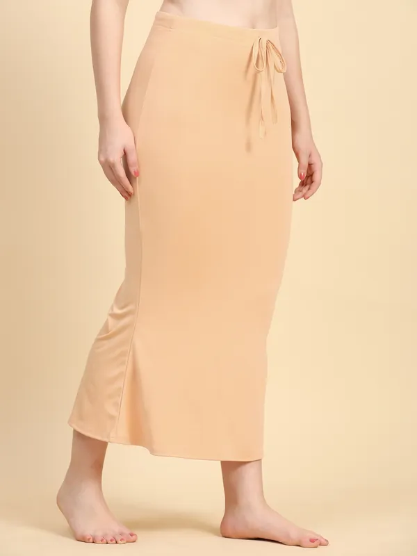 Beige_Drawstring_Bodycon_Skirt_for_Women