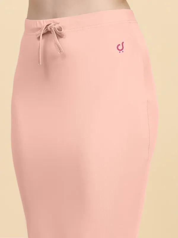 Peach_Solid_Fitted_Midi_Skirt_for_Women