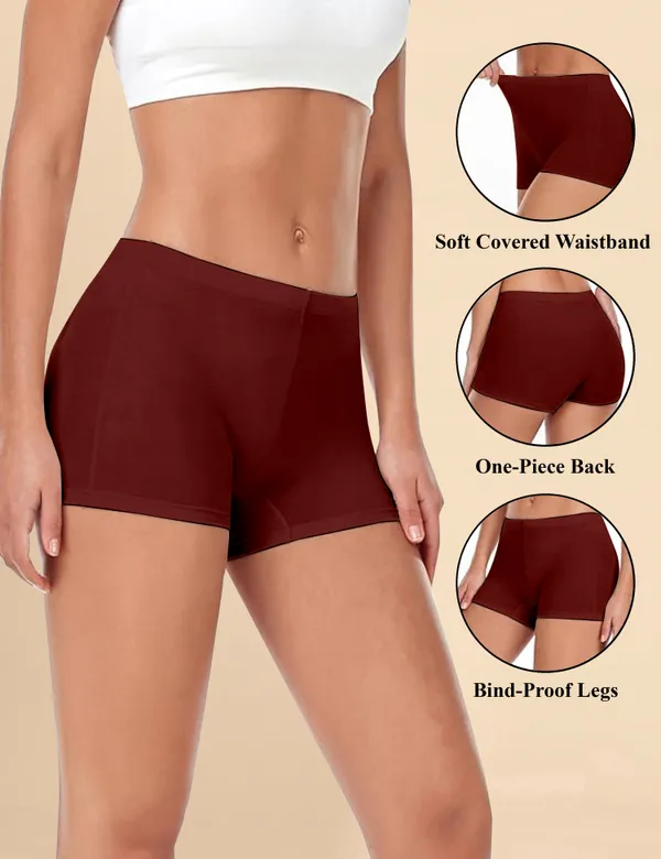 Maroon_Cotton_Tummy_Tucker_Shorts_�_High_Waist_Stretchable_Shapewear_for_Smooth_&_Comfortable_Fit