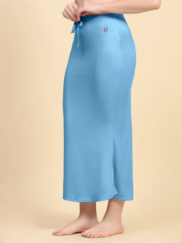 Blue_Stretch_Fit_Mermaid_Midi_Skirt_for_Women