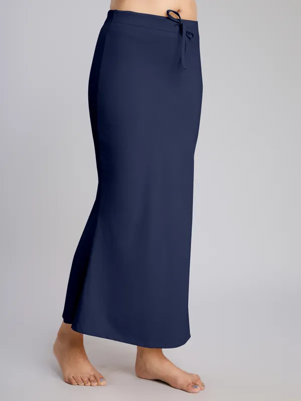 NavyBlue_Cotton_Saree_Shapewear_Petticoat_�_Stretchable_Mermaid_Fit,_Drawstring_Waist