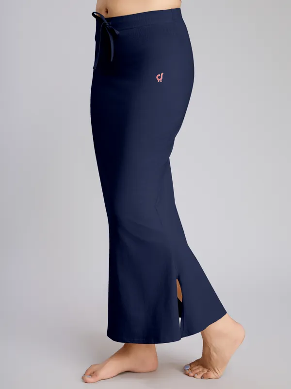 NavyBlue_Cotton_Saree_Shapewear_Petticoat_�_Stretchable_Mermaid_Fit,_Drawstring_Waist