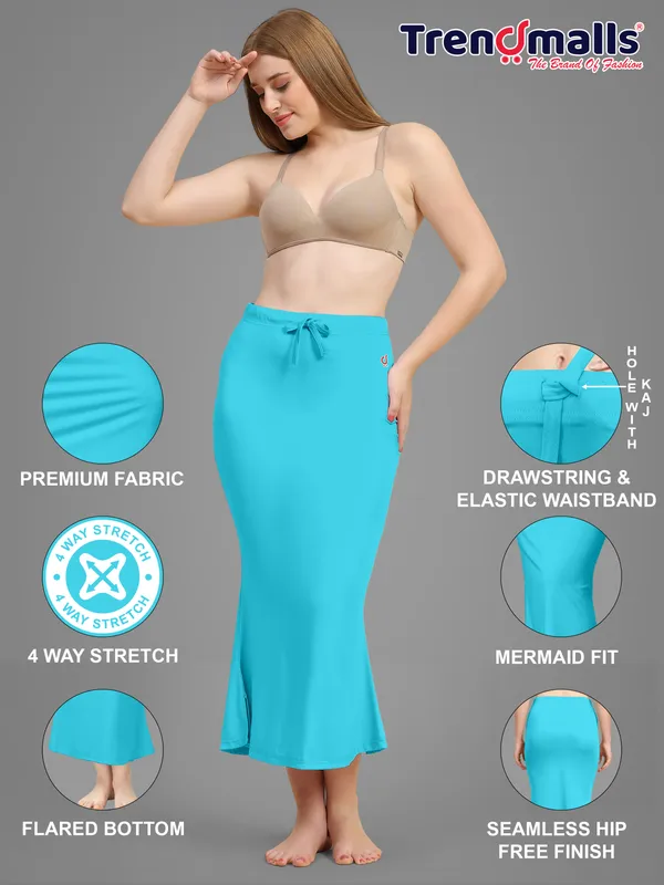 Turquoise_Solid_Mermaid_Skirt_for_Women