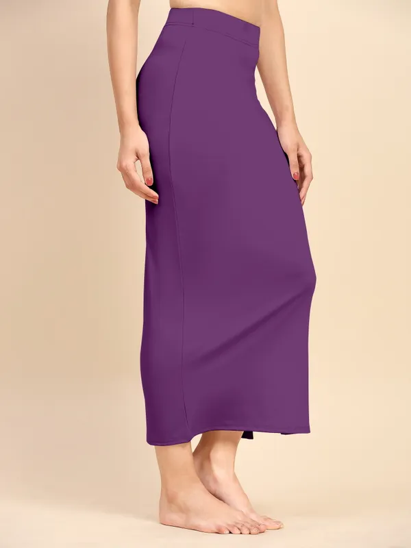 BerryPurple_Polyester_Spandex_Stretchable_Straight_Saree_Shapewear_Petticoat_for_Women