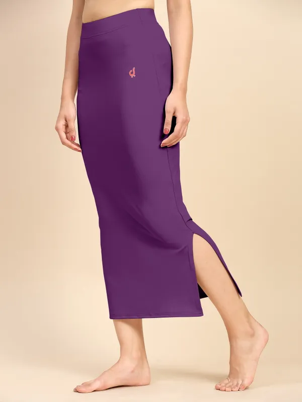 BerryPurple_Polyester_Spandex_Stretchable_Straight_Saree_Shapewear_Petticoat_for_Women
