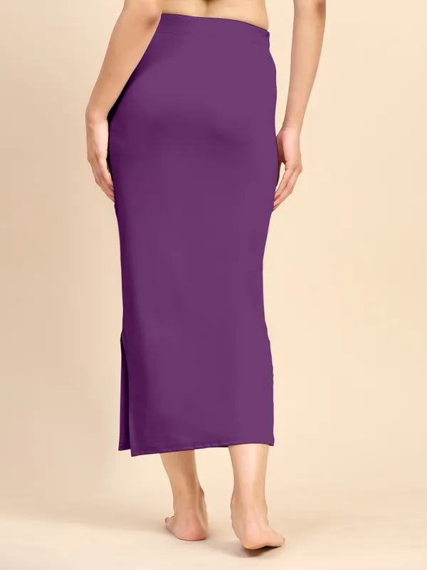 BerryPurple_Polyester_Spandex_Stretchable_Straight_Saree_Shapewear_Petticoat_for_Women