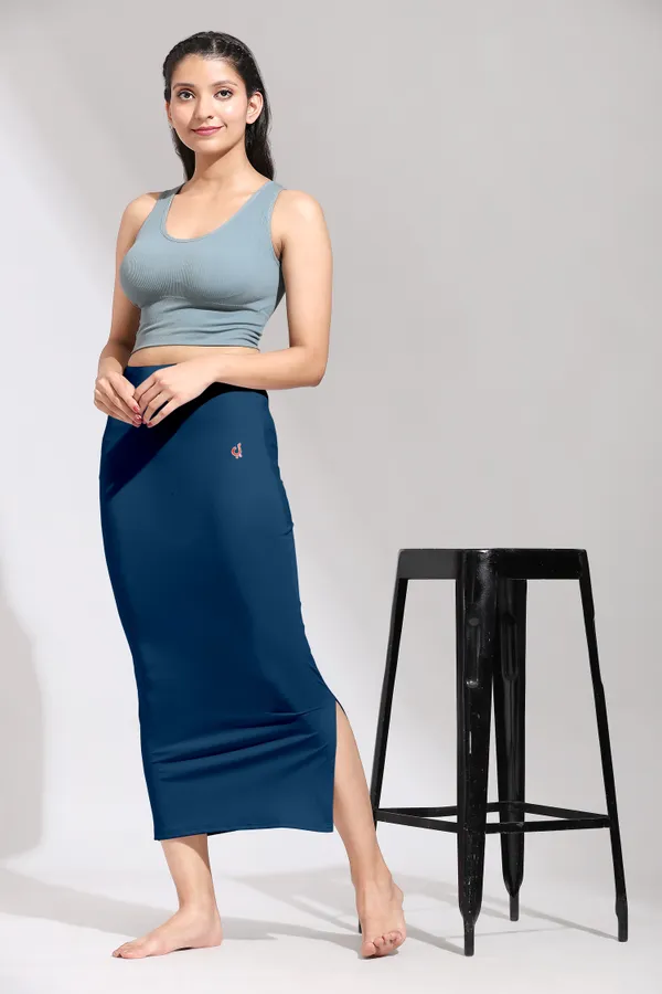 Blue_Polyester_Spandex_Stretchable_Straight_Saree_Shapewear_Petticoat_for_Women