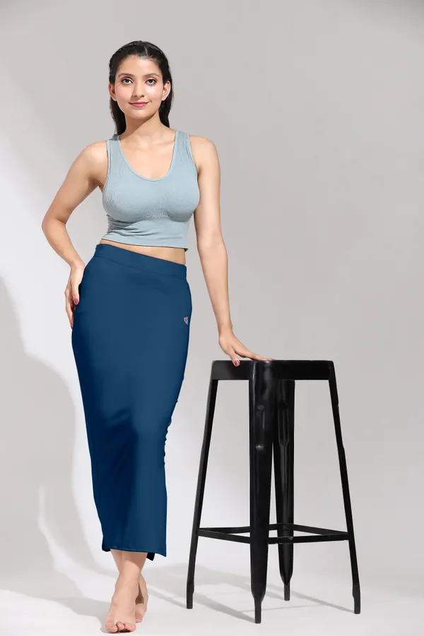 Blue_Polyester_Spandex_Stretchable_Straight_Saree_Shapewear_Petticoat_for_Women