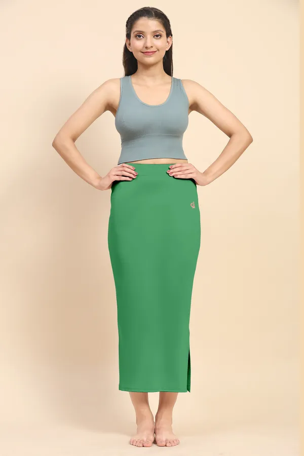 Green_Polyester_Spandex_Stretchable_Straight_Saree_Shapewear_Petticoat_for_Women