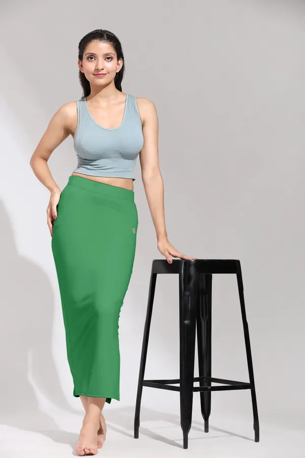 Green_Polyester_Spandex_Stretchable_Straight_Saree_Shapewear_Petticoat_for_Women