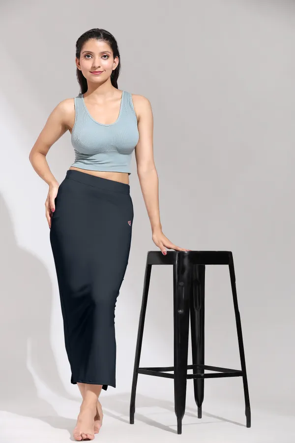 Grey_Polyester_Spandex_Stretchable_Straight_Saree_Shapewear_Petticoat_for_Women