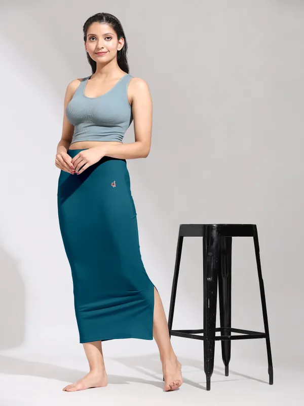 Indigo_Polyester_Spandex_Stretchable_Straight_Saree_Shapewear_Petticoat_for_Women