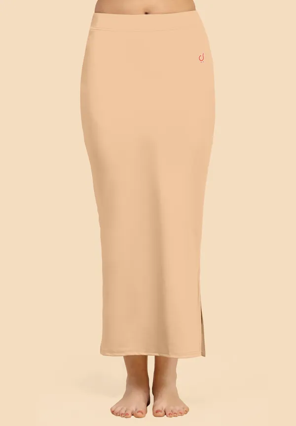 LightPeach_Polyester_Spandex_Stretchable_Straight_Saree_Shapewear_Petticoat_for_Women