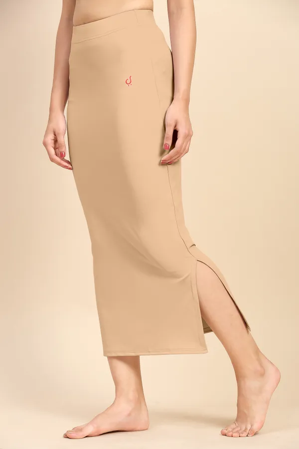 LightPeach_Polyester_Spandex_Stretchable_Straight_Saree_Shapewear_Petticoat_for_Women