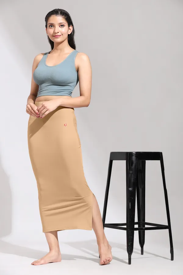 LightPeach_Polyester_Spandex_Stretchable_Straight_Saree_Shapewear_Petticoat_for_Women