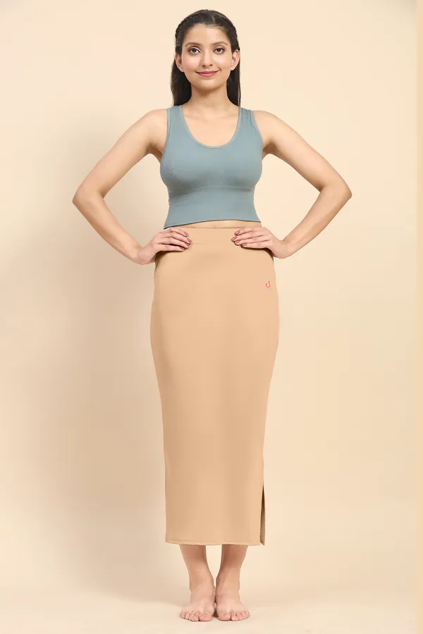 LightPeach_Polyester_Spandex_Stretchable_Straight_Saree_Shapewear_Petticoat_for_Women