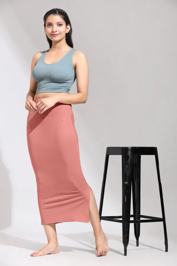 LightPink_Polyester_Spandex_Stretchable_Straight_Saree_Shapewear_Petticoat_for_Women
