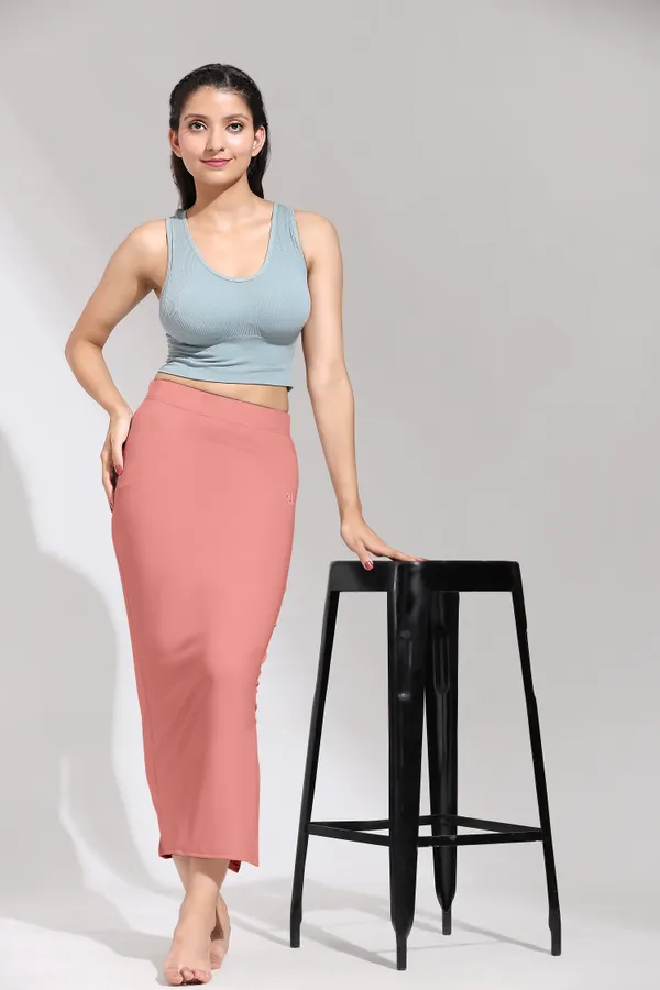 LightPink_Polyester_Spandex_Stretchable_Straight_Saree_Shapewear_Petticoat_for_Women