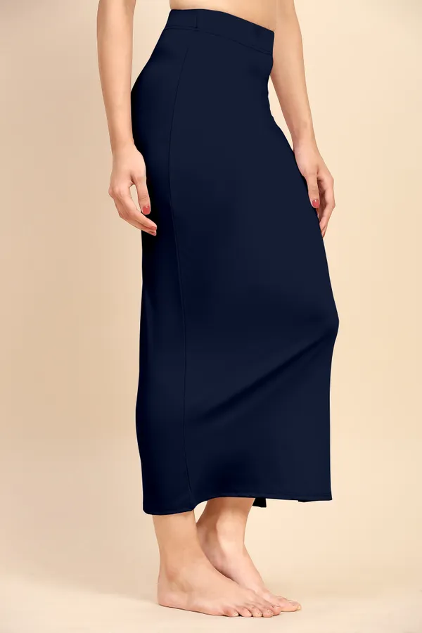 NavyBlue_Polyester_Spandex_Stretchable_Straight_Saree_Shapewear_Petticoat_for_Women