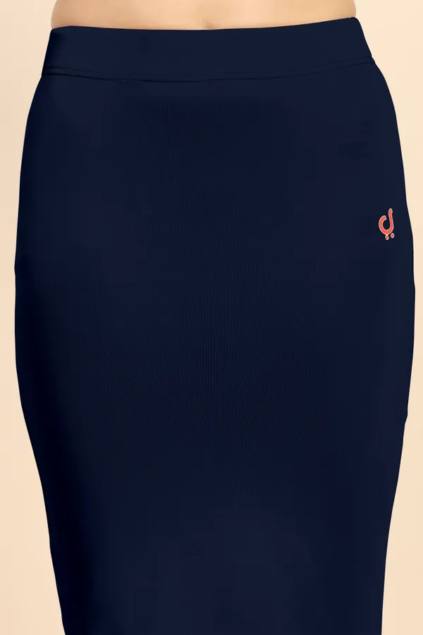 NavyBlue_Polyester_Spandex_Stretchable_Straight_Saree_Shapewear_Petticoat_for_Women