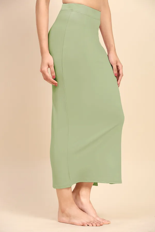 OliveGreen_Polyester_Spandex_Stretchable_Straight_Saree_Shapewear_Petticoat_for_Women