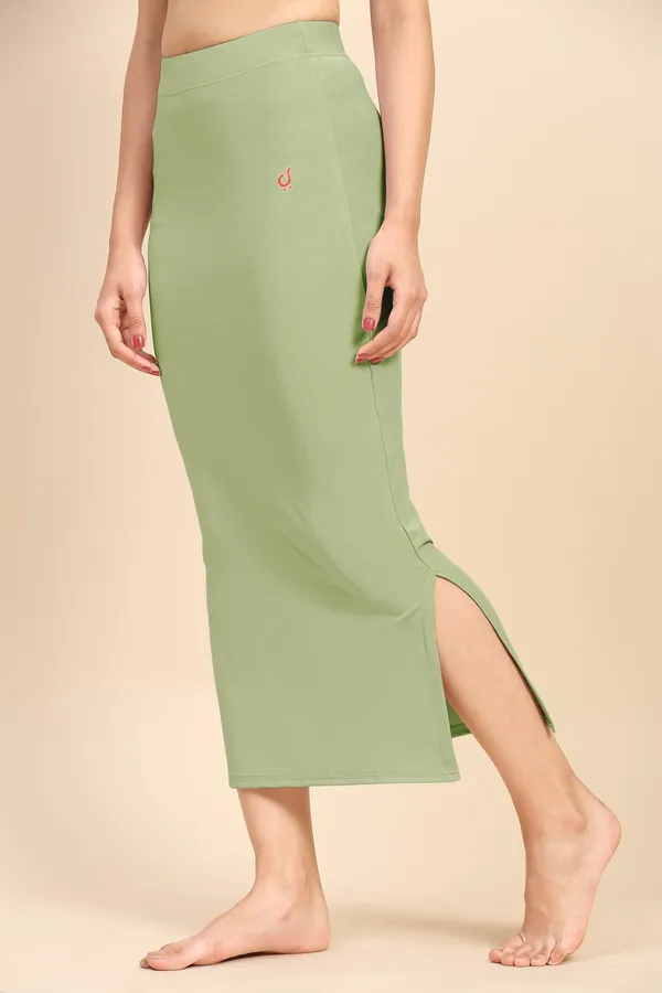 OliveGreen_Polyester_Spandex_Stretchable_Straight_Saree_Shapewear_Petticoat_for_Women