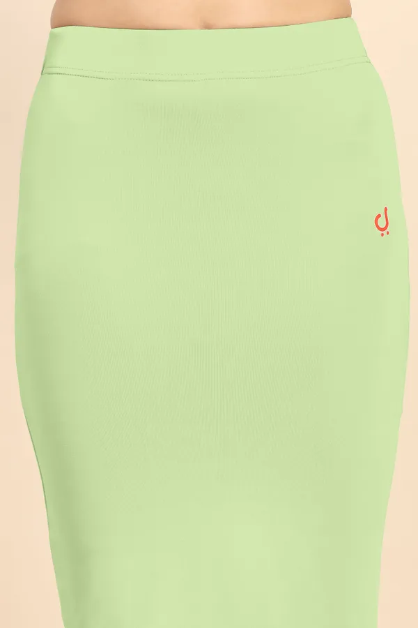 PaleGreen_Polyester_Spandex_Stretchable_Straight_Saree_Shapewear_Petticoat_for_Women