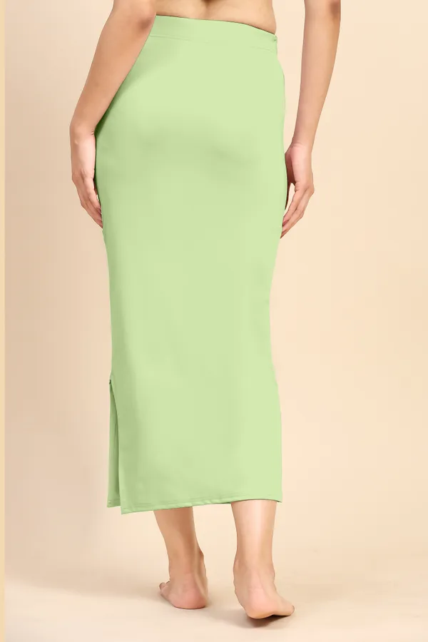 PaleGreen_Polyester_Spandex_Stretchable_Straight_Saree_Shapewear_Petticoat_for_Women