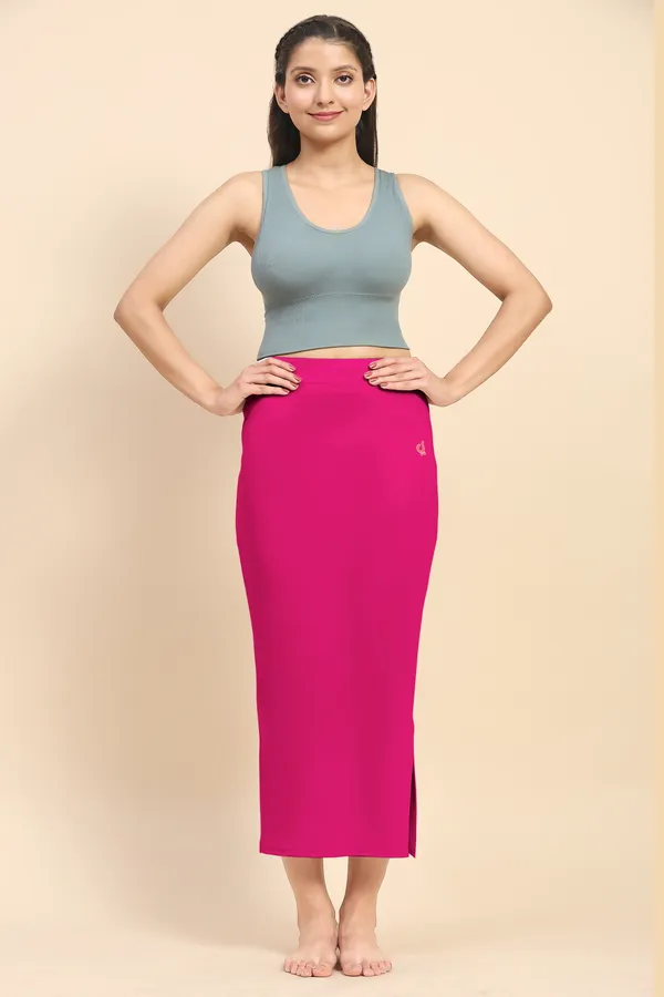 Pink_Polyester_Spandex_Stretchable_Straight_Saree_Shapewear_Petticoat_for_Women