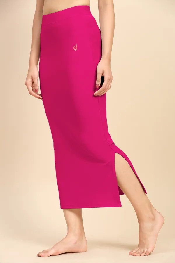 Pink_Polyester_Spandex_Stretchable_Straight_Saree_Shapewear_Petticoat_for_Women