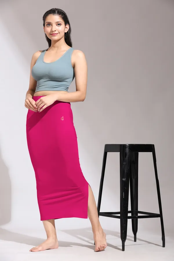 Pink_Polyester_Spandex_Stretchable_Straight_Saree_Shapewear_Petticoat_for_Women