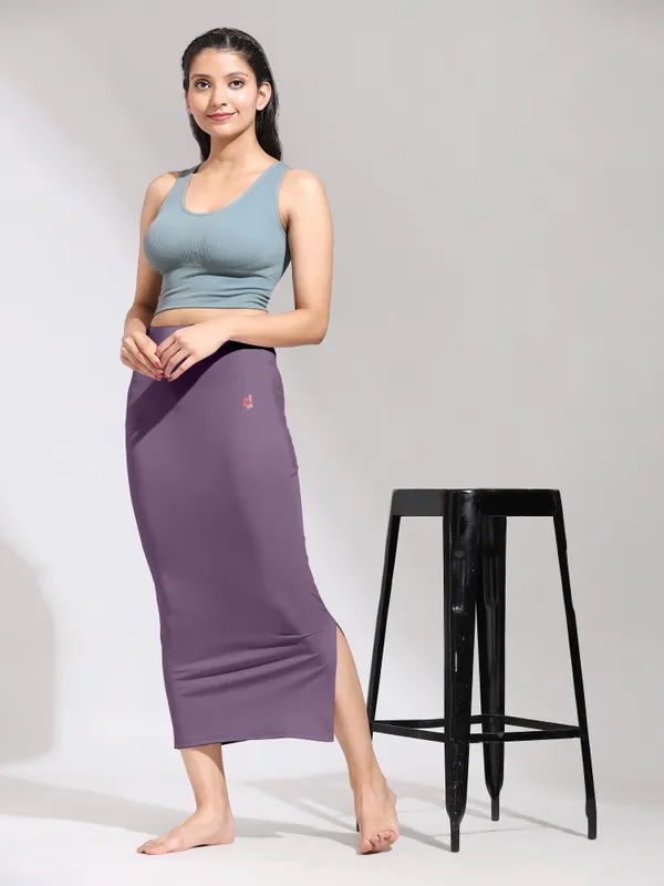 Plum_Polyester_Spandex_Stretchable_Straight_Saree_Shapewear_Petticoat_for_Women