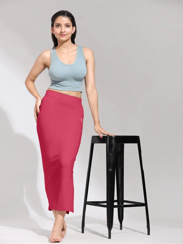 Rasberry_Polyester_Spandex_Stretchable_Straight_Saree_Shapewear_Petticoat_for_Women