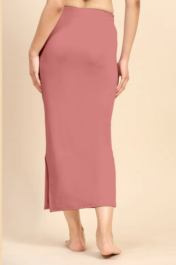SalmonPink_Polyester_Spandex_Stretchable_Straight_Saree_Shapewear_Petticoat_for_Women