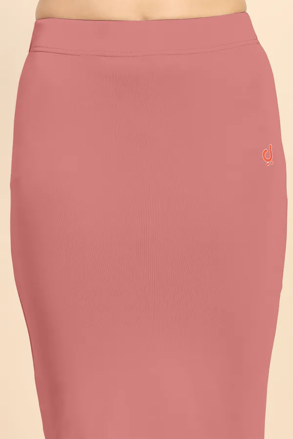 SalmonPink_Polyester_Spandex_Stretchable_Straight_Saree_Shapewear_Petticoat_for_Women