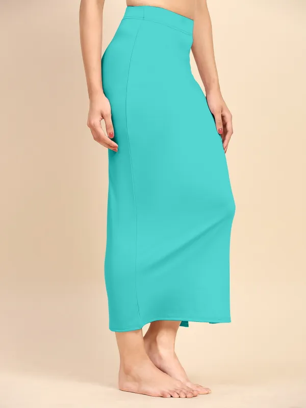 SeaGreen_Polyester_Spandex_Stretchable_Straight_Saree_Shapewear_Petticoat_for_Women