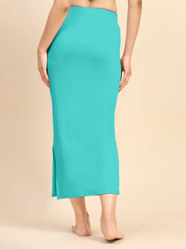 SeaGreen_Polyester_Spandex_Stretchable_Straight_Saree_Shapewear_Petticoat_for_Women