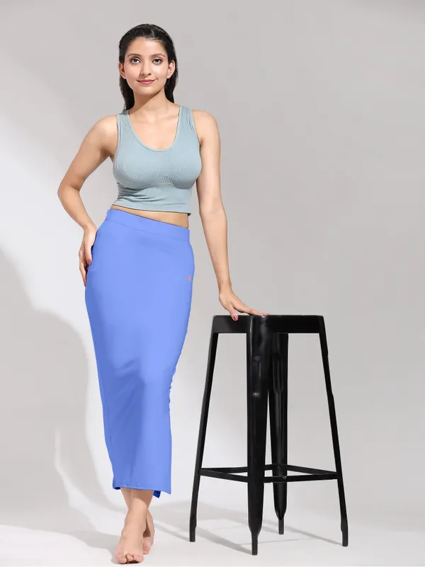 SkyBlue_Polyester_Spandex_Stretchable_Straight_Saree_Shapewear_Petticoat_for_Women