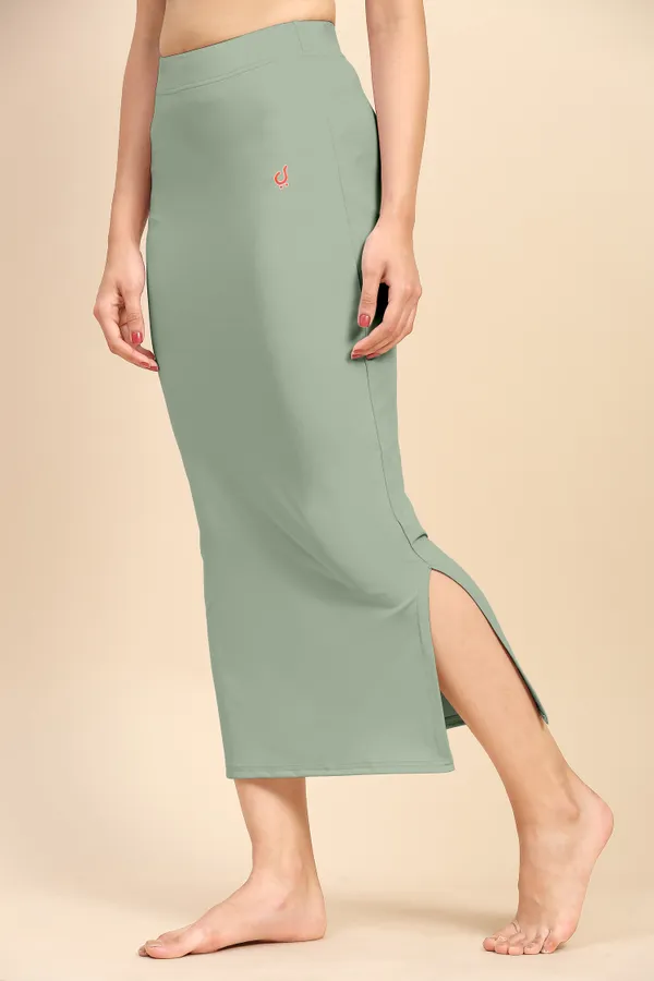 SteelGreen_Polyester_Spandex_Stretchable_Straight_Saree_Shapewear_Petticoat_for_Women